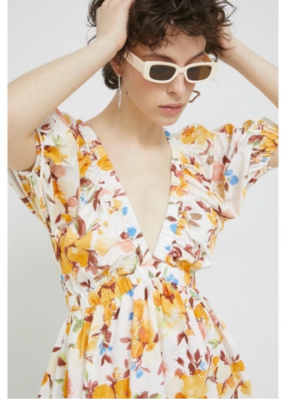 Abercrombie & Fitch Floral Puff Sleeve Mini Dress - Picture 2 of 8